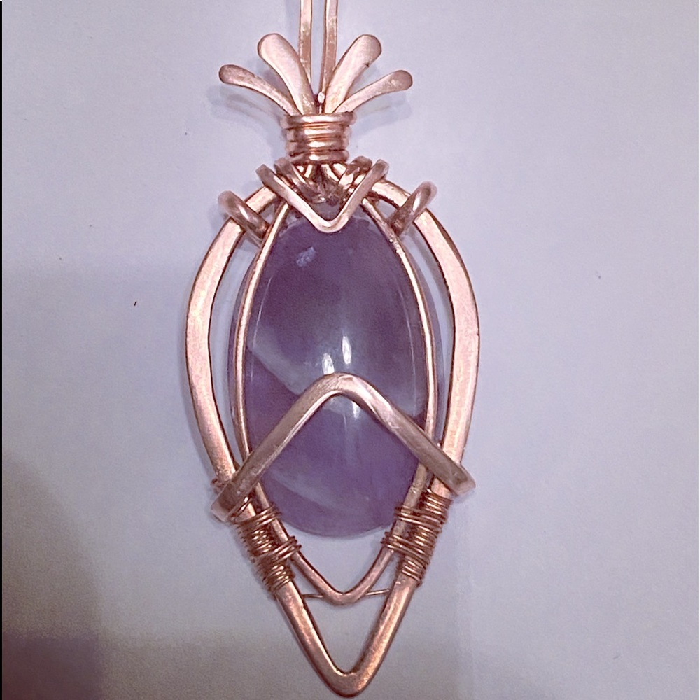 Handmade wire wrapped pendant